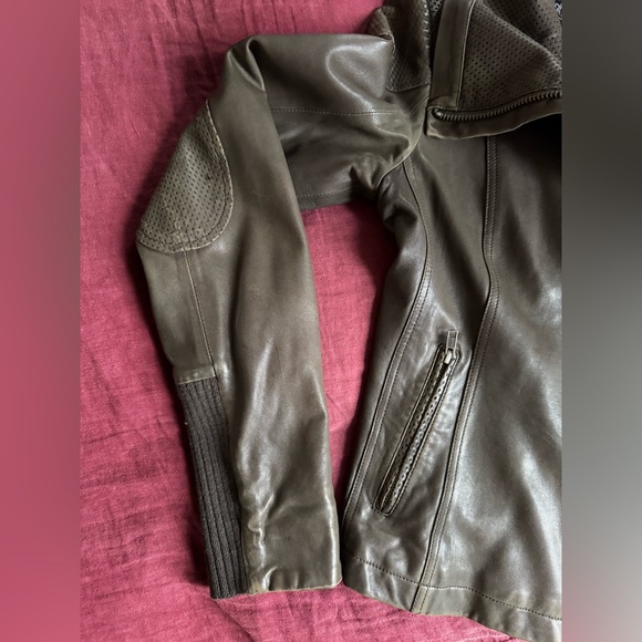 Mackage Dark Brown Leather Jacker Women’s Size L - Picture 15 of 16